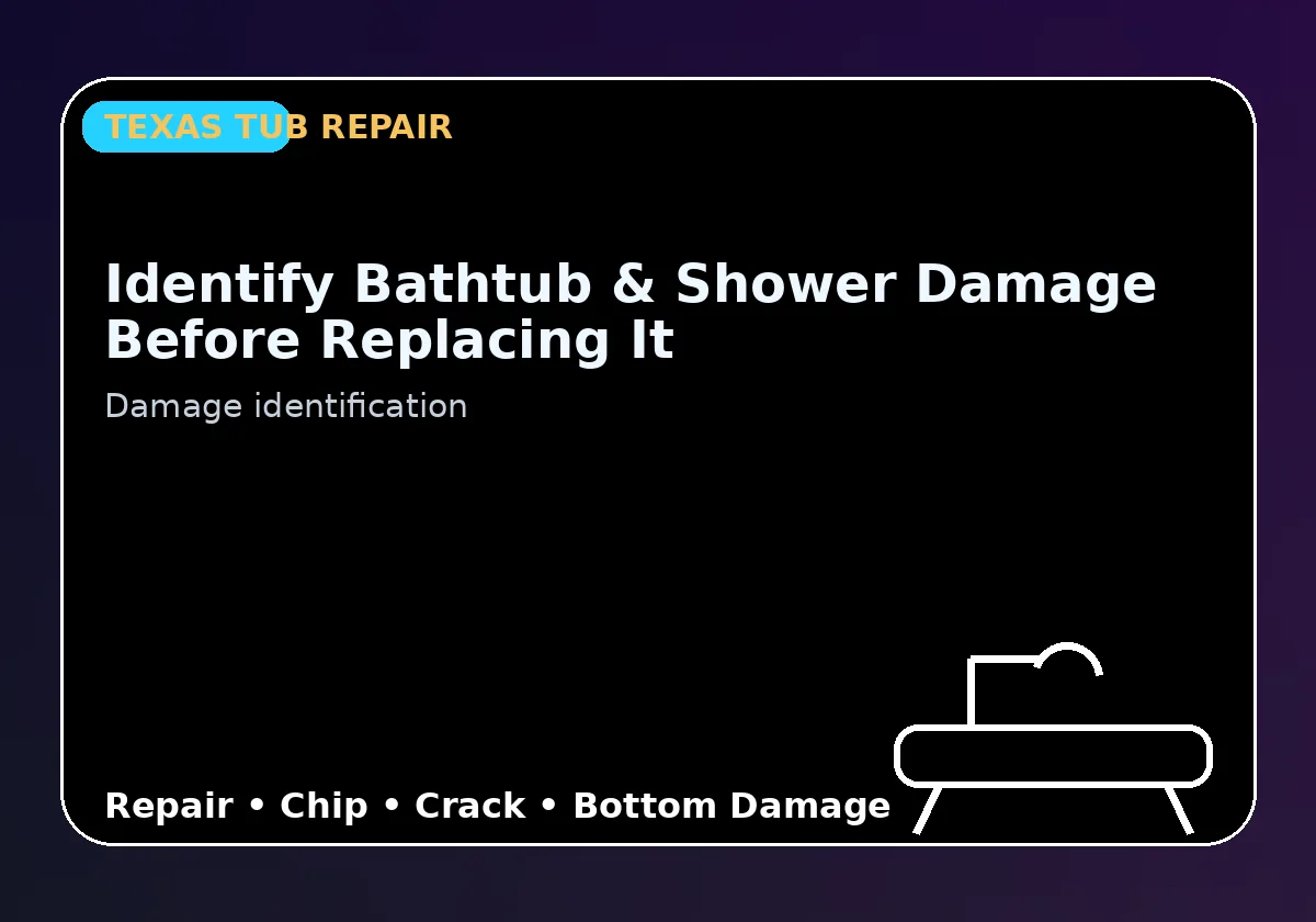 Identify Bathtub & Shower Damage Before Replacing It - Texas Tub repair information